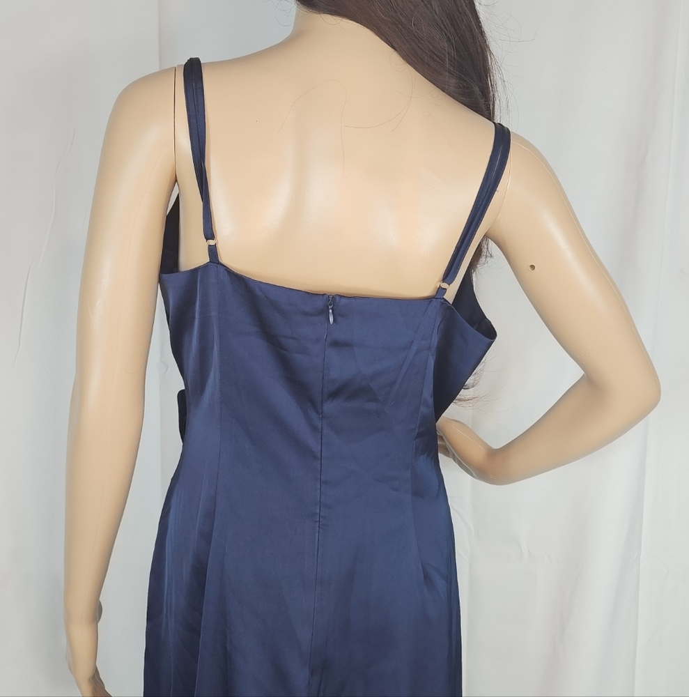 re:named Navy Draped Midi Dress - Picture 7 of 16